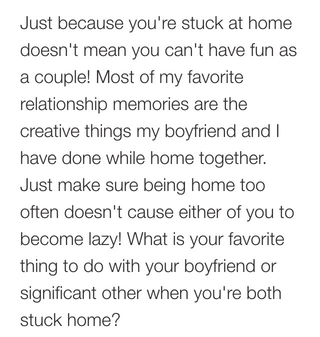 Bored At Home With Your Boyfriend? Here's Some Activities!!🎶👫🎮🎭