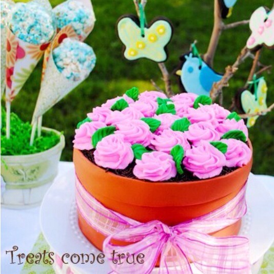 Flower Pot Cake 🌸
