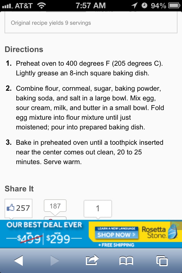 Best Sweet Cornbread Recipe 