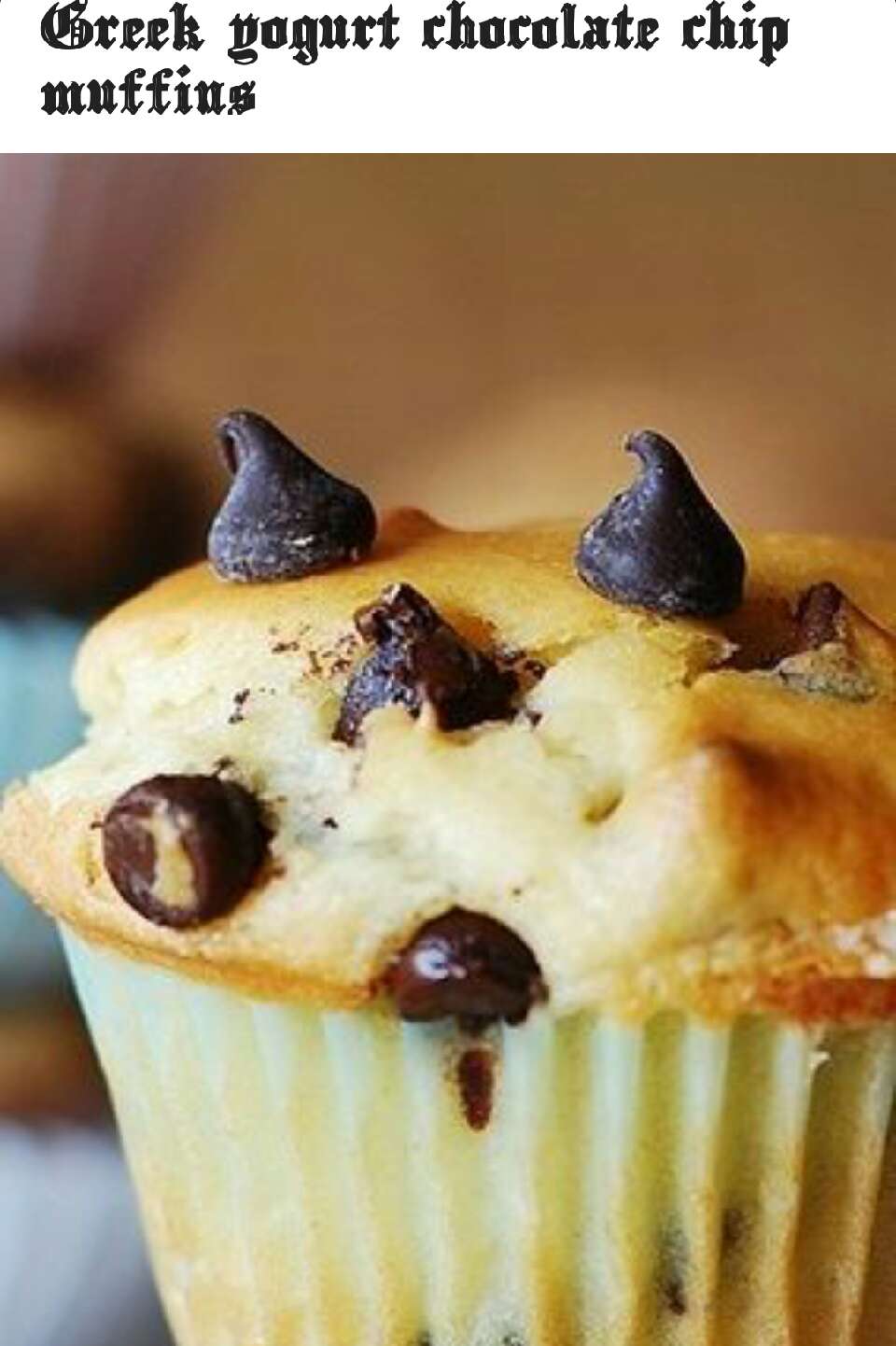 Greek Yogurt Chocolate Chip Muffins!