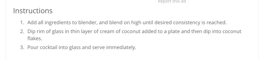 Blue Coconut Cocktail