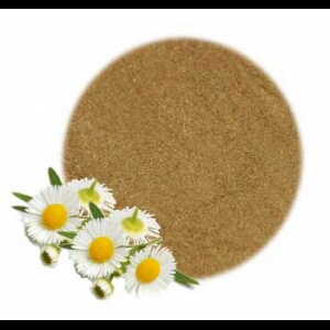 Chamomile flowers blended into a powder. Its easy to DIY or you can purchase the powder at your local natural health store or online at Amazon.