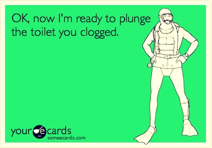 If your little one does clog the toilet, don't fret. Drizzle some Dawn dish soap and then SLOWLY pour hot water from a bucket directly over the drain hole. The pressure of the water and the soap breaking down the paper should remove the clog.
