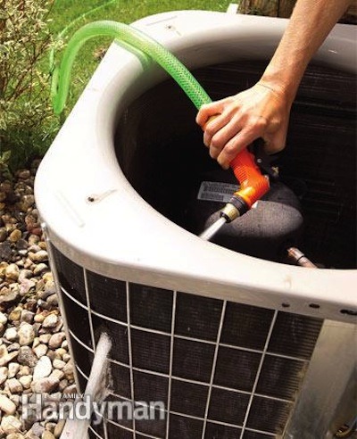 15. Cleaning the air conditioner

Clean the conditioning vent on the outside with a water hose on the highest pressure. It can make a big difference. It could help cool the house better.