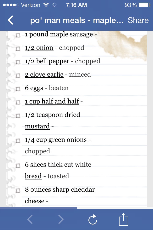 Maple Sausage Breakfast Casserole