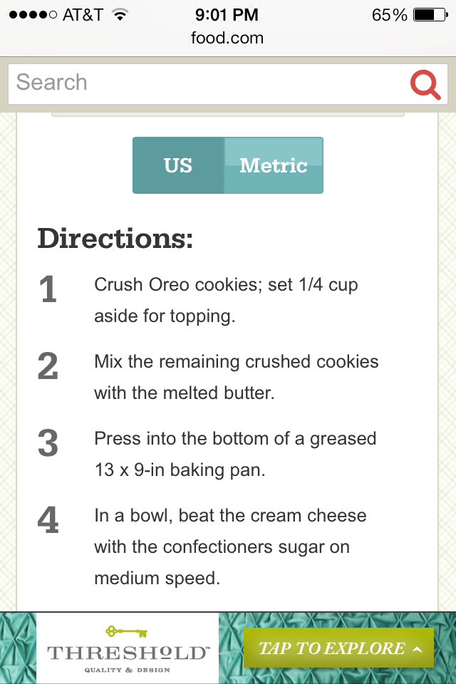 No Bake Oreo Cake