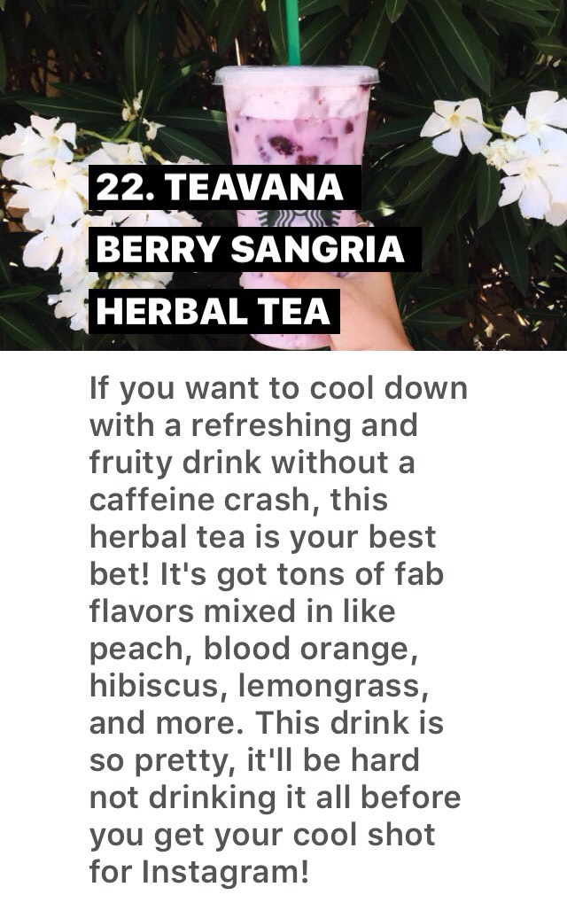 29 BEST STARBUCKS DRINKS 