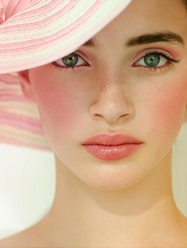 For a really natural look, go for no makeup makeup and just a sweep of blush over your cheekbones.