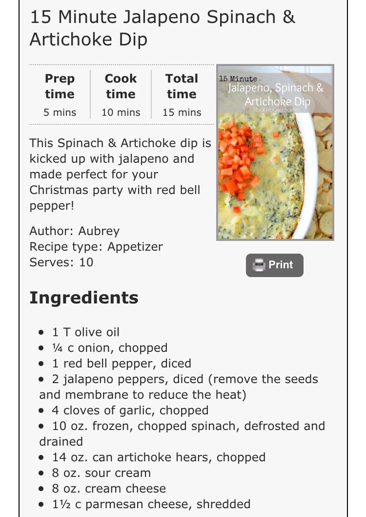 π Jalapeno, Spinach & Artichoke Dip