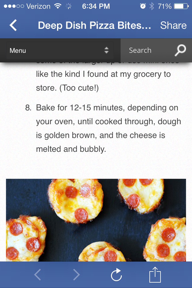 Deep Dish Mini Pizzas
