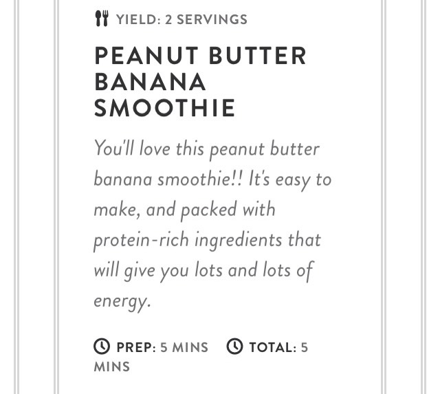 Banana Peanut Butter Smoothie!! 