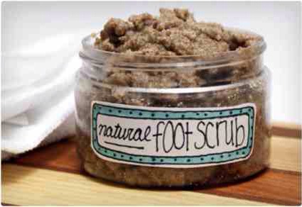 8. Natural Homemade Foot Scrub

Treat your feet right with this all-natural foot scrub that you can make at home and save a bundle. It helps to exfoliate your feet, sloughing off some of the dead skin to reveal the fresh new skin underneath. They work hard, so give them a break!