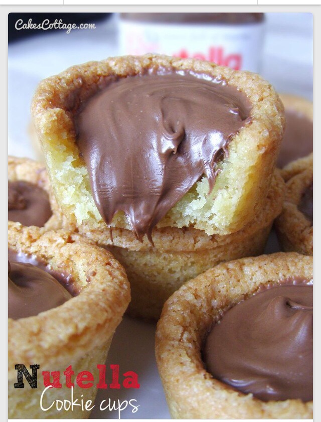 Nutella cookie cups