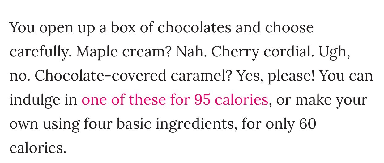 Satisfy Chocolate Chewy Caramel Cravings For Just 6⃣0⃣ Calories. 🍫