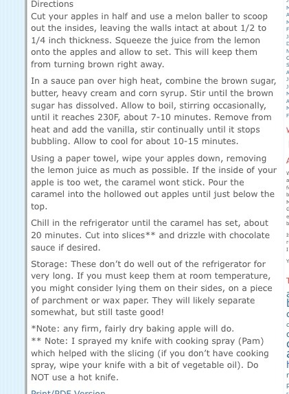 πinside Out Carmel Apples!!!(:π