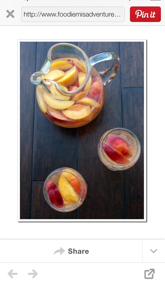 Sparkling White Peach Sangria...