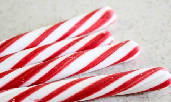 Crush candy canes finely I use a ziplock bag and crush them with a hammer
