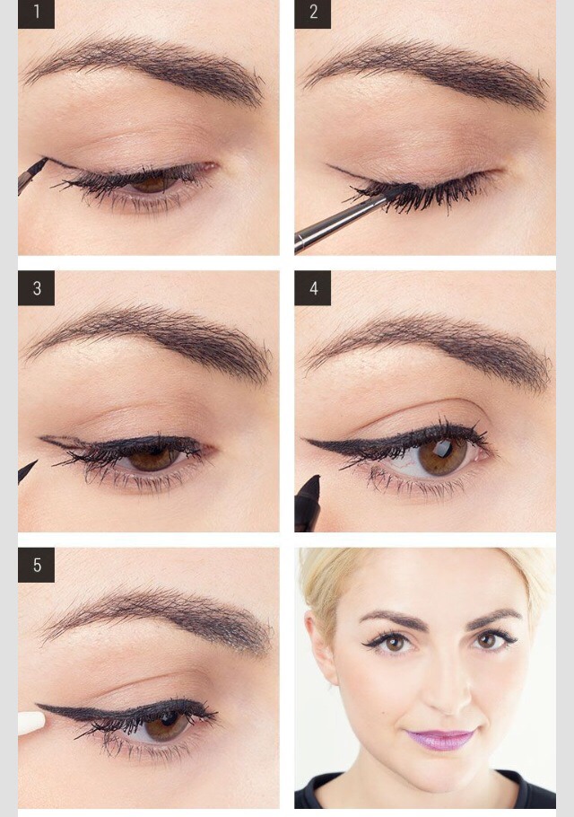 Perfect winged eyeliner look!