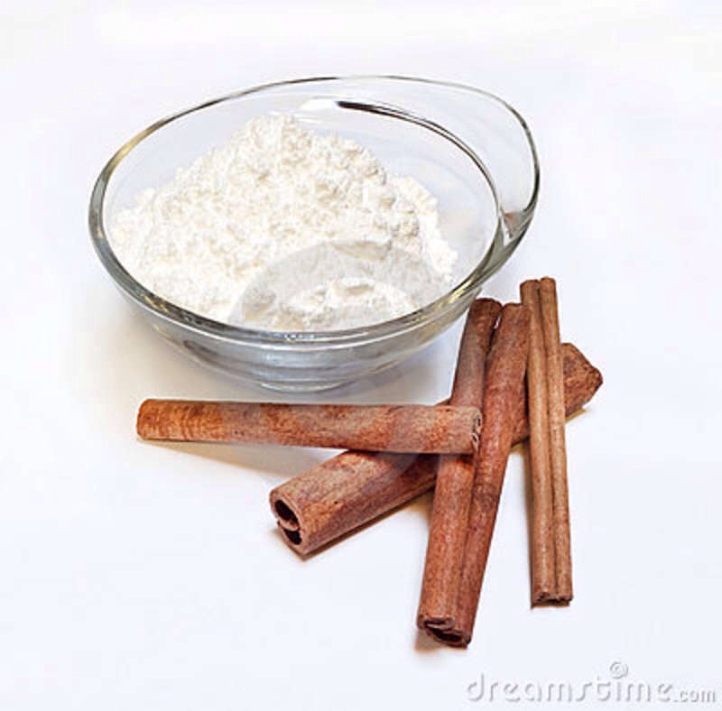 Add icing sugar and cinnamon to the top or ice cream and eat!