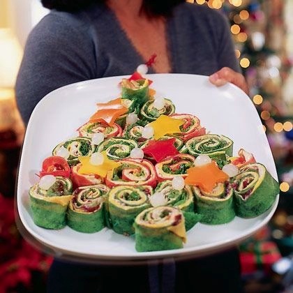 Chicken wrap Christmas tree.