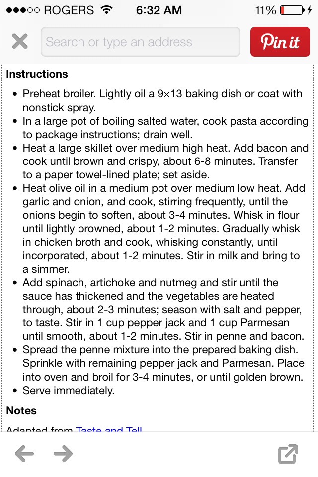 Spinach And Artichoke Dip Pasta!!