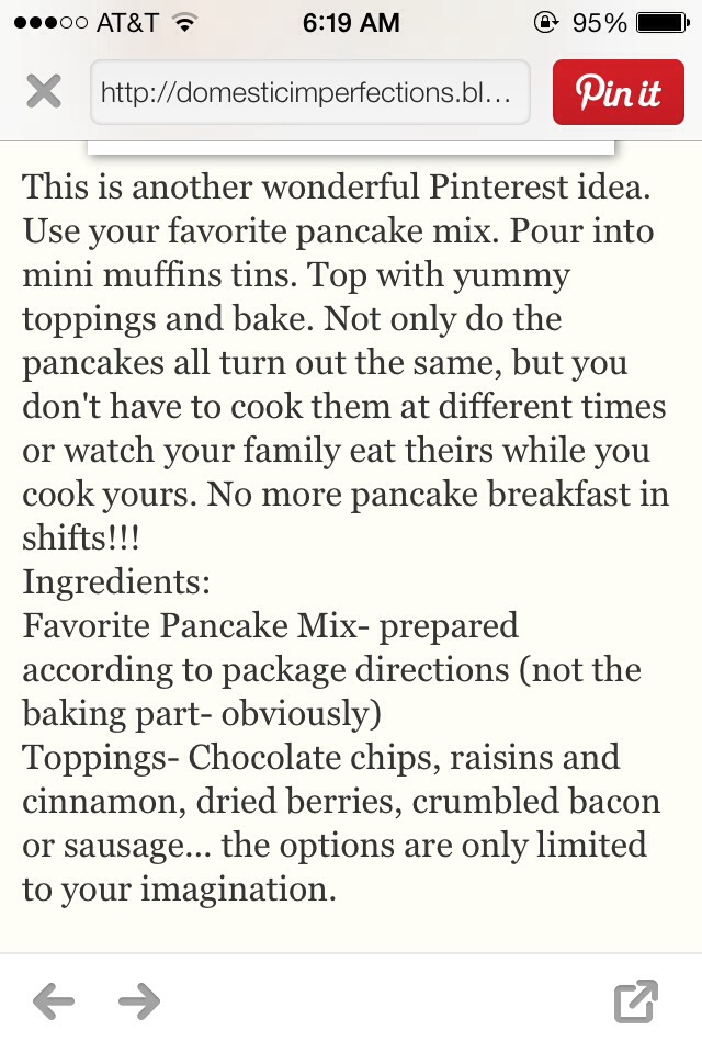Quick Pancake Muffins