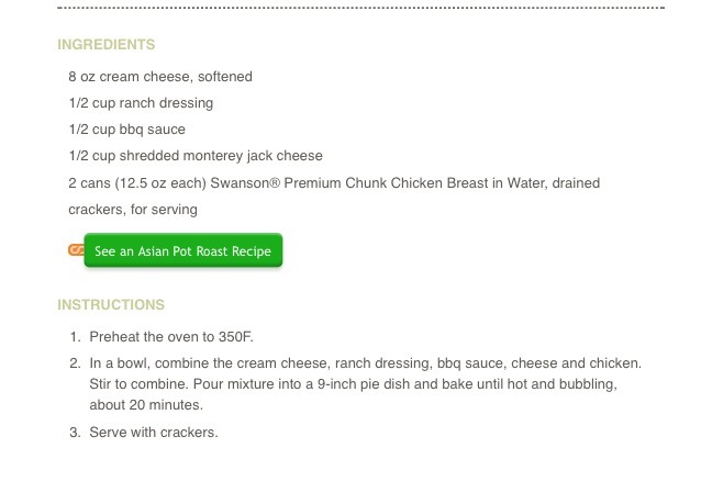 BBQ Chicken Cream Cheese Dip.