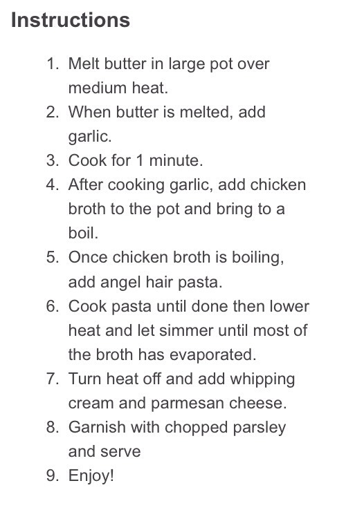 One Pot Creamy Garlic Pasta - Yummy!