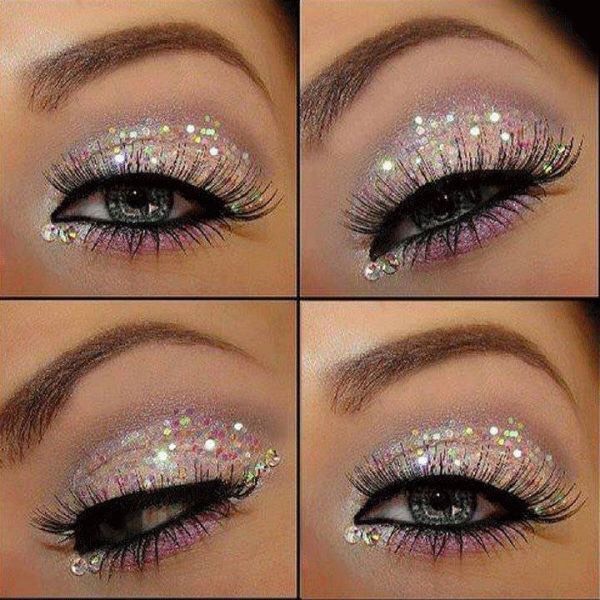 Sparkly Holiday Eye Makeup 
