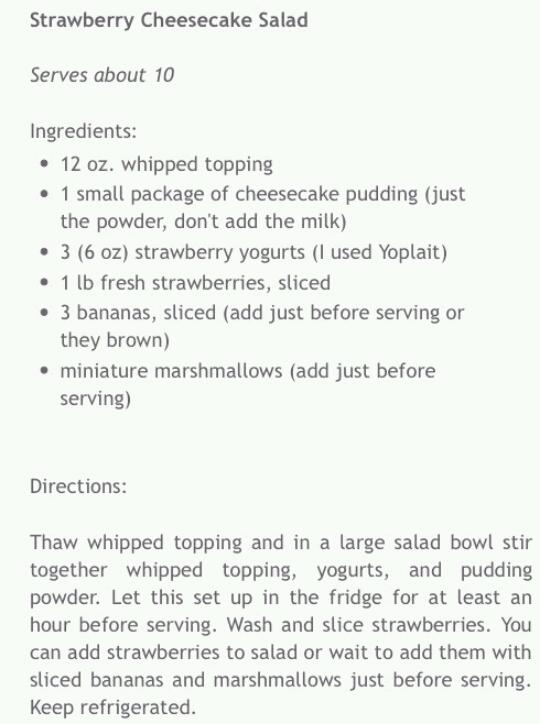 Strawberry Cheesecake Salad