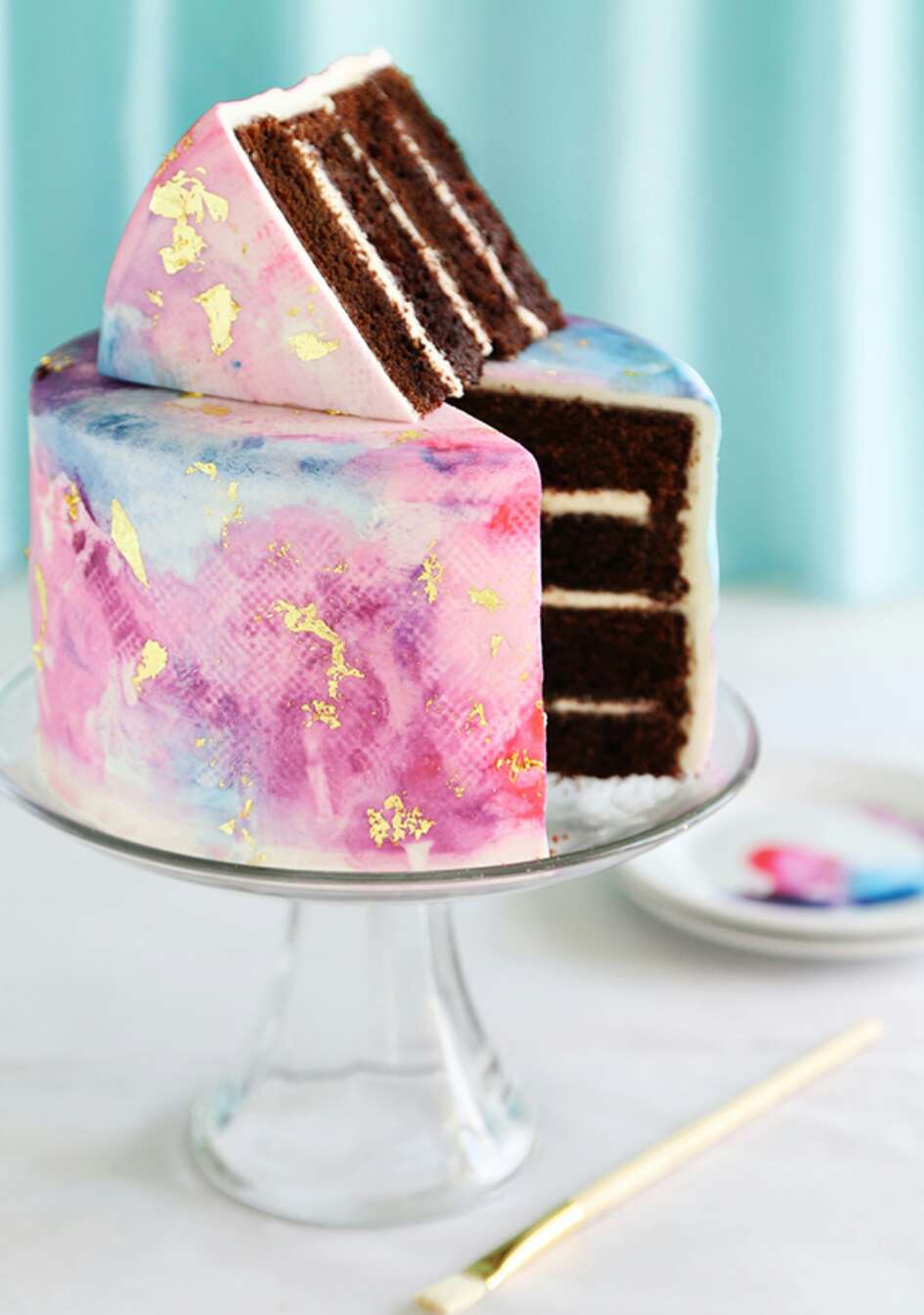 Watercolor  Graffiti  Chocolate  Cake!