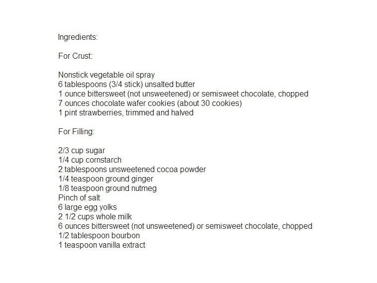 No Bake Chocolate Strawberry Pie