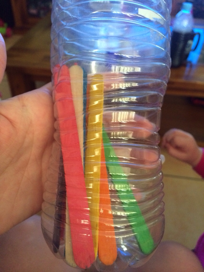 Coloured paddle pop sticks