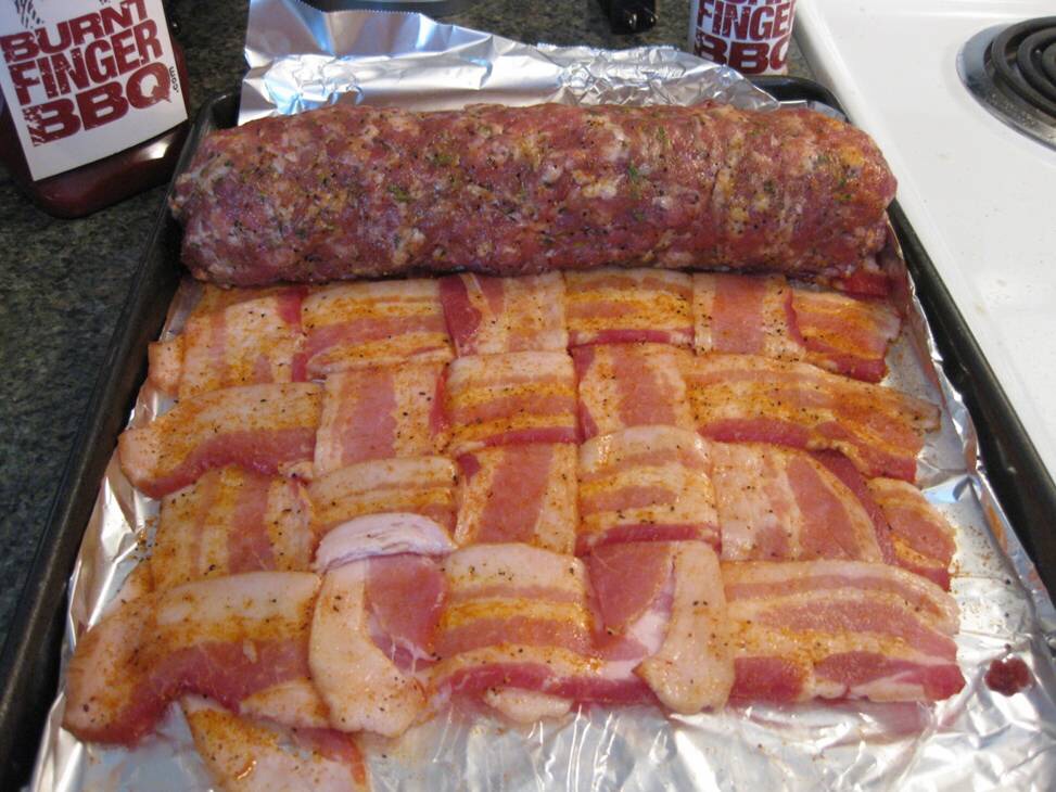 Basket weave bacon