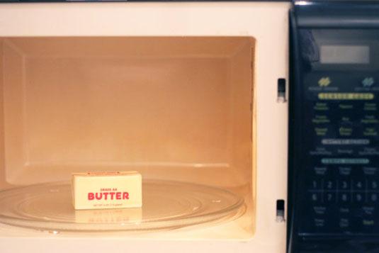 9. Soften butter in the microwave — the right way.