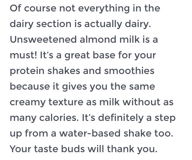Fit Girl's Grocery List!