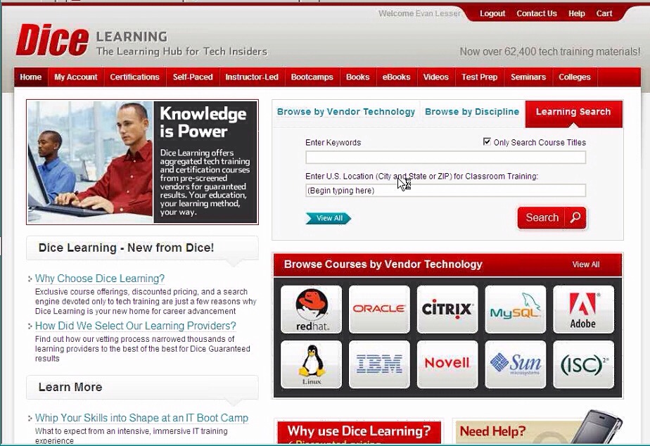 Dice

This portal is strictly for people in technology fields. It lists only IT and computer companies looking to hire professionals in the field.