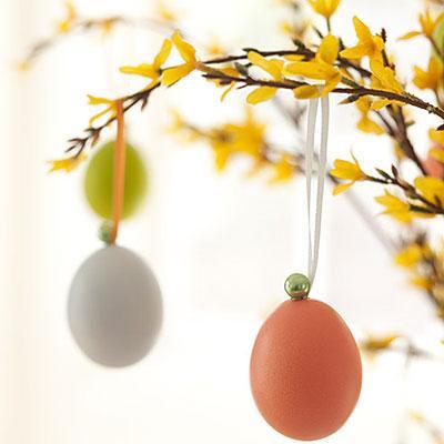 Decorate With Blooming Branches

Fill a large vase or pitcher with flowering branches—cherry, forsythia, dogwood or whatever you have in your yard and adorn branches with blown-egg ornaments.