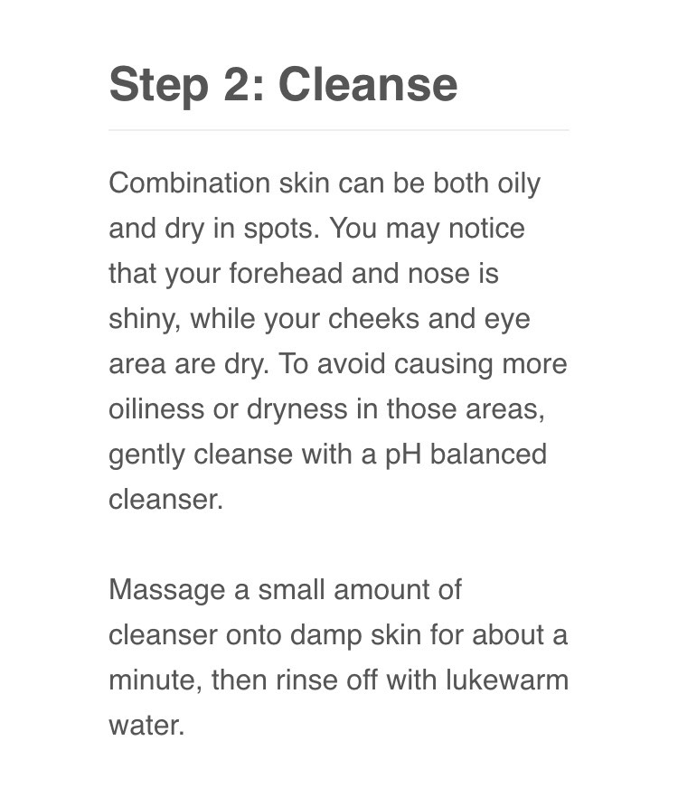 Skincare Routine Guide For COMBINATION Skin