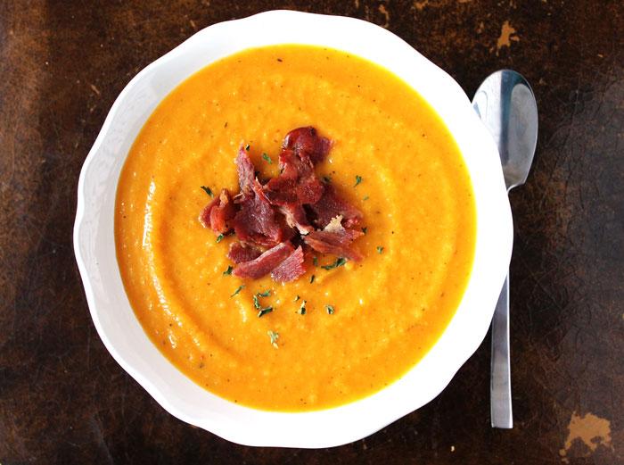 Apple And Butternut Squash Soup With Bacon 