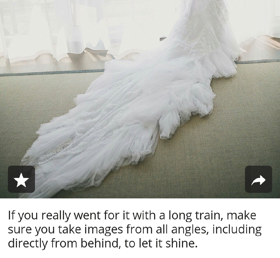 Pictures You Will Regret NOT taking Of Your Wedding Dress! 