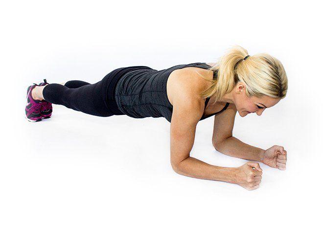 Planks: Planks are one of the most reliable and trustworthy core exercises, primarily because they hit nearly all of the muscles of your abs! Make sure you keep your butt down, and your back as flat as possible. 
Beginner: 3 one-minute planks
Advanced: 3 two-minute planks