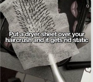 Eliminate static in your hair, and make cleaning easier! 