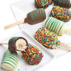Refreeze your chocolate covered bananas for another hour and voila! A healthy dessert. You can use any chocolate and any sprinkles from cereal to popping candy! Enjoy! 