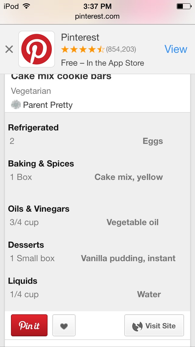 Yummy Cake Mix Cookie Bars  With Vanilla Pudding In The Recipes