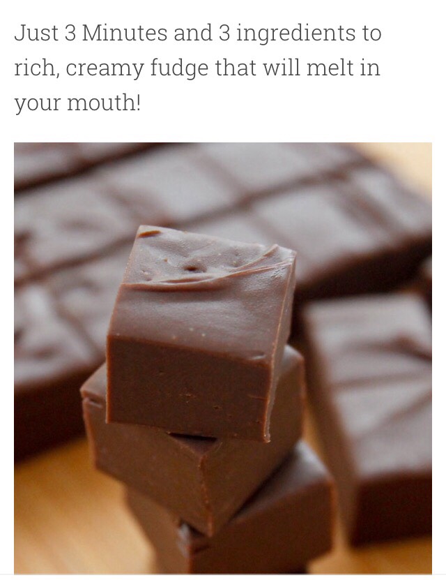 3 Minute Fudge😍