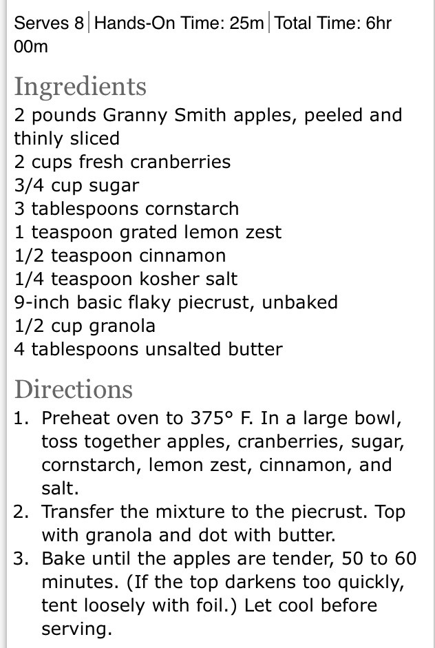Cranberry Apple Pie