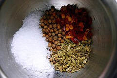 Preheat oven to 425°F. Coarsely grind coriander, fennel, oregano, and red pepper flakes in an electric coffee/spice grinder or with a mortar and pestle. Stir together spices and salt.