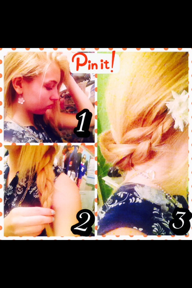 The back-flipped braid updo😄👌