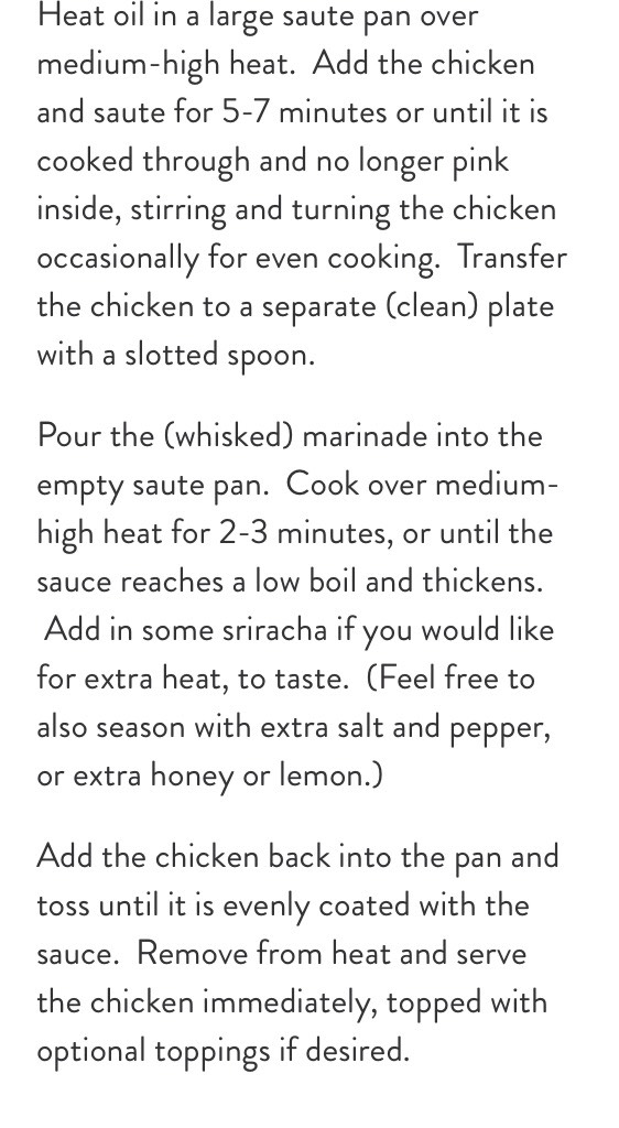 Quick & Easy Skinny Honey Lemon Chicken 